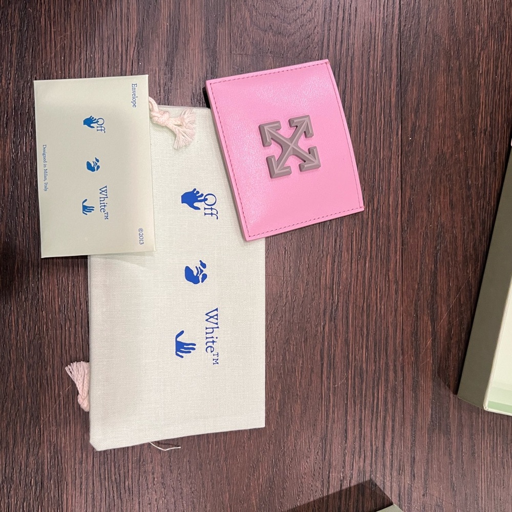 Off-White Pink Card Holder